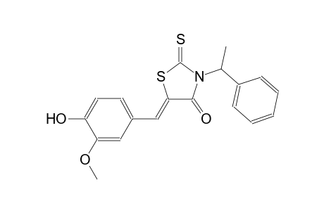 (5Z)-5-(4-hydroxy-3-methoxybenzylidene)-3-(1-phenylethyl)-2-thioxo-1,3-thiazolidin-4-one