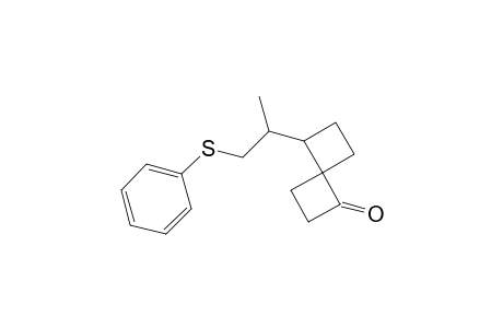 5-[1-methyl-2-(phenylsulfanyl)ethyl]spiro[3.3]heptan-1-one