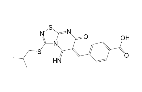 4-[(Z)-(5-imino-3-(isobutylsulfanyl)-7-oxo-5H-[1,2,4]thiadiazolo[4,5-a]pyrimidin-6(7H)-ylidene)methyl]benzoic acid
