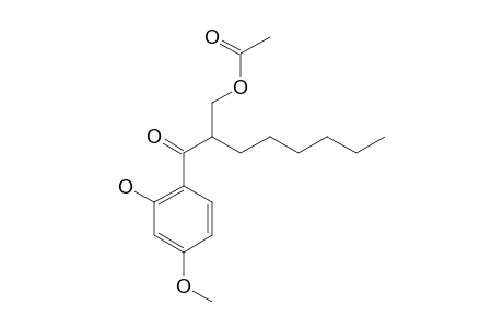 (-)-2-ACETOXYMETHYL-1-(2-HYDROXY-4-METHOXYPHENYL)-OCTAN-1-ONE