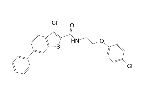 3-Chloranyl-N-[2-(4-chloranylphenoxy)ethyl]-6-phenyl-1-benzothiophene-2-carboxamide