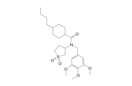 4-Butyl-N-(1,1-dioxo-1-thiolan-3-yl)-N-[(3,4,5-trimethoxyphenyl)methyl]cyclohexane-1-carboxamide