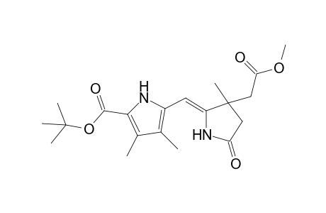 tert-Butylester of rac-(Z)-1,3,4,5-tetrahydro-3,3',4'-trimethyl-5-oxo-3-methoxycarbonylmethyl-2,2'-dipyrrylmethen-5'-carboxylic acid