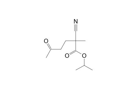 2-cyano-2-methyl-5-oxohexanoic acid propan-2-yl ester