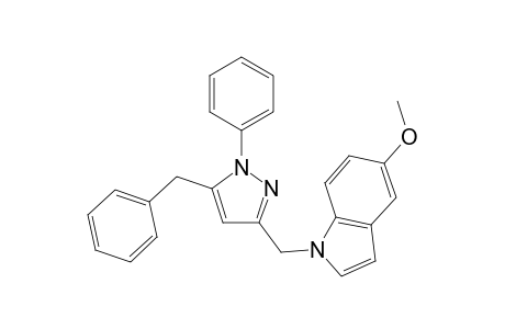 1-((5-Benzyl-1-phenyl-1H-pyrazol-3-yl)methyl)-5-methoxy-1H-indole