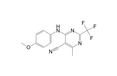 4-(4-methoxyanilino)-6-methyl-2-(trifluoromethyl)-5-pyrimidinecarbonitrile