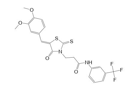 3-thiazolidinepropanamide, 5-[(3,4-dimethoxyphenyl)methylene]-4-oxo-2-thioxo-N-[3-(trifluoromethyl)phenyl]-, (5Z)-
