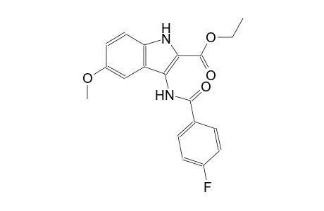 ethyl 3-[(4-fluorobenzoyl)amino]-5-methoxy-1H-indole-2-carboxylate