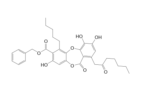 11H-Dibenzo[b,e][1,4]dioxepin-7-carboxylic acid, 3,4,8-trihydroxy-11-oxo-1-(2-oxoheptyl)-6-pentyl-, phenylmethyl ester