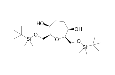 (2S*,3S*,6R*,7R*)-2,7-Bis(tert-butyldimethylsilyloxymethyl)oxepan-3,6-diol