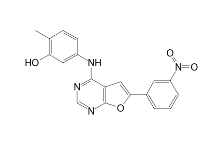 2-Methyl-5-{[6'-(3''-nitrophenyl)-furo[2,3-d]pyrimidin-4'-yl]amineo}phenol