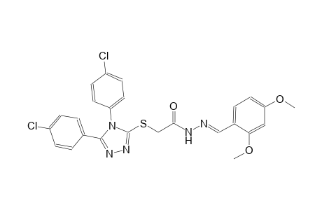 2-{[4,5-bis(4-chlorophenyl)-4H-1,2,4-triazol-3-yl]sulfanyl}-N'-[(E)-(2,4-dimethoxyphenyl)methylidene]acetohydrazide