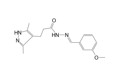 1H-pyrazole-4-propanoic acid, 3,5-dimethyl-, 2-[(E)-(3-methoxyphenyl)methylidene]hydrazide
