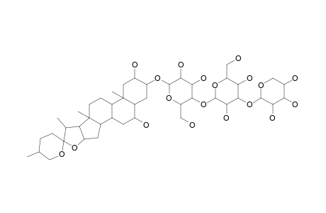 HIRTIFOLIOSIDE_D;SPIROSTAN-2-ALPHA,3-BETA,6-BETA-TRIOL_3-O-BETA-D-XYLOPYRANOSYL-(1->3)-O-BETA-D-GLUCOPYRANOSYL