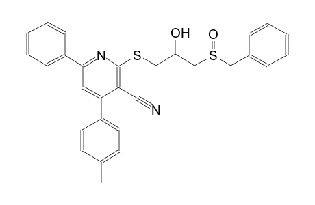 3-pyridinecarbonitrile, 2-[[2-hydroxy-3-[(phenylmethyl)sulfinyl]propyl]thio]-4-(4-methylphenyl)-6-phenyl-