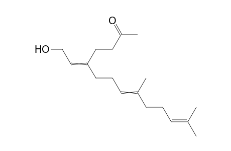 (5Z,8E)/(5E,8E)-5-(2-hydroxyethylidene)-9,13-dimethyltetradeca-8,12-dien-2-one