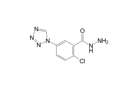 Benzoic acid, 2-chloro-5-(1H-1,2,3,4-tetrazol-1-yl)-, hydrazide
