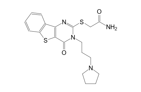 2-({4-oxo-3-[3-(1-pyrrolidinyl)propyl]-3,4-dihydro[1]benzothieno[3,2-d]pyrimidin-2-yl}sulfanyl)acetamide