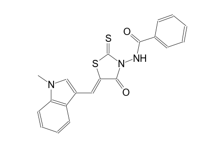 N-{(5Z)-5-[(1-methyl-1H-indol-3-yl)methylene]-4-oxo-2-thioxo-1,3-thiazolidin-3-yl}benzamide