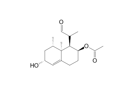 1-Naphthaleneacetaldehyde, 2-(acetyloxy)-1,2,3,4,6,7,8,8a-octahydro-6-hydroxy-.alpha.,8,8a-trimethyl-, [1R-[1.alpha.(R*),2.alpha.,6.beta.,8.beta.,8a.beta.]]-