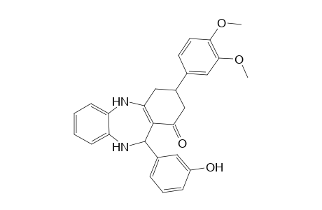 3-(3,4-Dimethoxyphenyl)-11-(3-hydroxyphenyl)-2,3,4,5,10,11-hexahydro-1H-dibenzo[b,e][1,4]diazepin-1-one