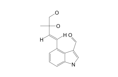 4-[(E)-3,4-dihydroxy-3-methylbut-1-enyl]-1H-indole-3-carbaldehyde