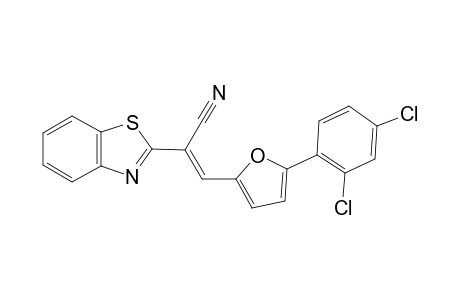 (E)-2-(1,3-benzothiazol-2-yl)-3-[5-(2,4-dichlorophenyl)-2-furanyl]-2-propenenitrile