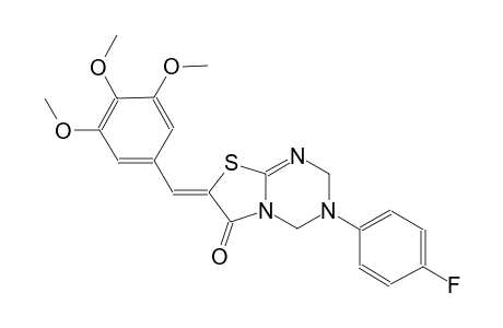 (7Z)-3-(4-fluorophenyl)-7-(3,4,5-trimethoxybenzylidene)-3,4-dihydro-2H-[1,3]thiazolo[3,2-a][1,3,5]triazin-6(7H)-one