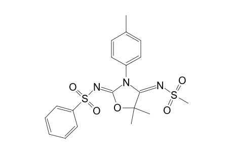 N-[5,5-Dimethyl-3-(4-methylphenyl)-4-[(methylsulfonyl)imino]-2-oxazolidinylidene]benzenesulfonamide