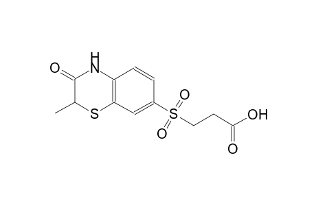 propanoic acid, 3-[(3,4-dihydro-2-methyl-3-oxo-2H-1,4-benzothiazin-7-yl)sulfonyl]-