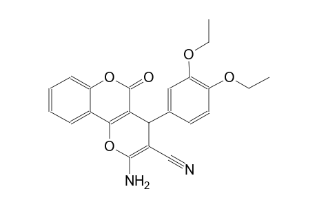 2-amino-4-(3,4-diethoxyphenyl)-5-oxo-4H,5H-pyrano[3,2-c]chromene-3-carbonitrile