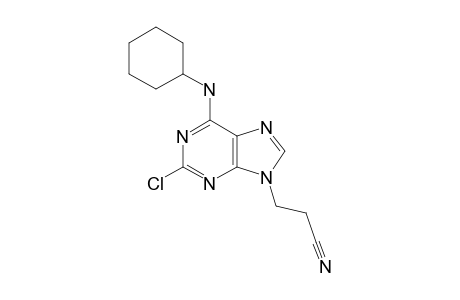 2-CHLORO-9-BETA-CYANOETHYL-6-CYCLOHEXYLAMINO-PURINE