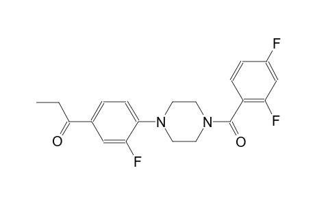 1-(4-[4-(2,4-Difluorobenzoyl)-1-piperazinyl]-3-fluorophenyl)-1-propanone