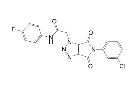 2-(5-(3-chlorophenyl)-4,6-dioxo-4,5,6,6a-tetrahydropyrrolo[3,4-d][1,2,3]triazol-1(3aH)-yl)-N-(4-fluorophenyl)acetamide