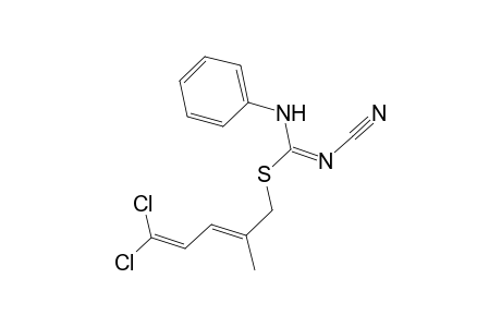 (2E)-5,5-Dichloro-2-methyl-2,4-pentadienyl N'-cyano-N-phenylimidothiocarbamate