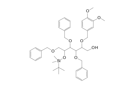 3,4,6-Tri-O-benzyl-2-O-(3,4-dimethoxybenzylidene)-5-O-tert-butyldimethylsilyl-D-glucitol