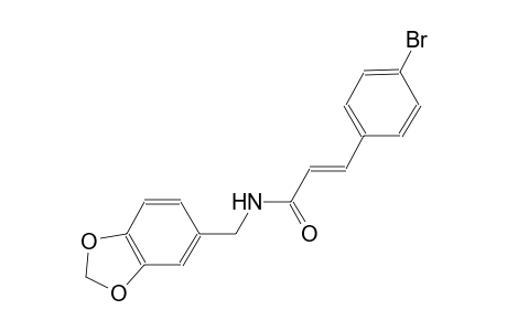 (2E)-N-(1,3-benzodioxol-5-ylmethyl)-3-(4-bromophenyl)-2-propenamide