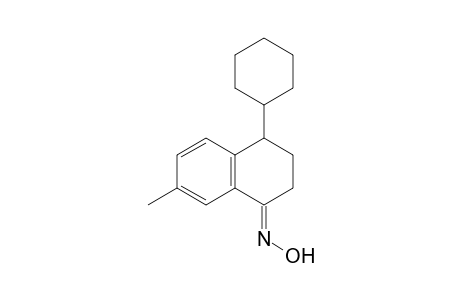 4-Cyclohexyl-7-methyl-1,2,3,4-tetrahydronaphth-1-one oxime