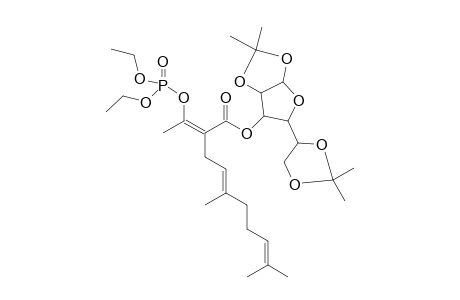 (1,2:5,6-Di-O-isopropylidene-.alpha.D-glucofuranos-3-O-yl) 2-[1'-(diethoxyphosphoranyloxy)ethylidene]-5,9-dimethyldeca-4,8-dienoate