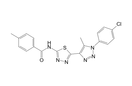 N-[5-[1-(4-chlorophenyl)-5-methyl-1,2,3-triazol-4-yl]-1,3,4-thiadiazol-2-yl]-4-methyl-benzamide