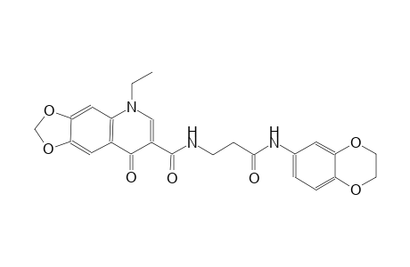 [1,3]dioxolo[4,5-g]quinoline-7-carboxamide, N-[3-[(2,3-dihydro-1,4-benzodioxin-6-yl)amino]-3-oxopropyl]-5-ethyl-5,8-dihydro-8-oxo-