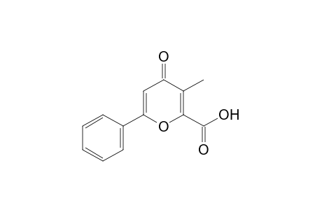 3-methyl-4-oxo-6-phenyl-4H-pyran-2-carboxylic acid
