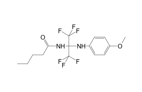 N-{1,1,1,3,3,3-hexafluoro-2-[(4-methoxyphenyl)amino]propan-2-yl}pentanamide