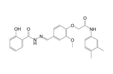N-(3,4-dimethylphenyl)-2-(4-{(E)-[(2-hydroxybenzoyl)hydrazono]methyl}-2-methoxyphenoxy)acetamide