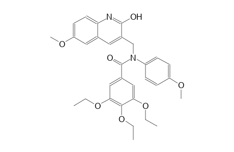 3,4,5-triethoxy-N-[(2-hydroxy-6-methoxy-3-quinolinyl)methyl]-N-(4-methoxyphenyl)benzamide