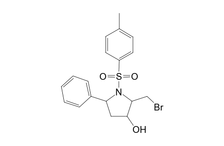 cis,trans-N-(p-toylsulfonyl)-2-(bromomethyl)-3-hydroxy-5-phenylpyrrolidine