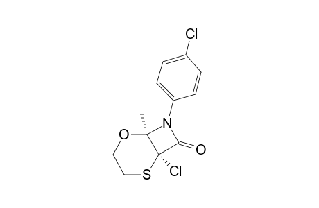 (1R*,6R*)-1-Chloro-6-methyl-7-(4-chlorophenyl)-5-oxa-2-thia-7-azabicyclo[4.2.0]octan-8-one