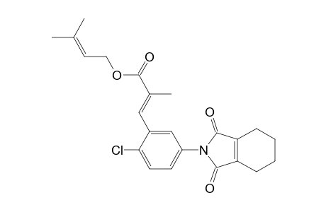 2-Propenoic acid, 3-[2-chloro-5-(1,3,4,5,6,7-hexahydro-1,3-dioxo-2H-isoindol-2-yl)phenyl]-2-methyl-, 3-methyl-2-butenyl ester