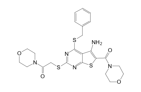 4-(Benzylthio)-5-amino-2-[(morpholinocarbonyl)methylthio]-pyrimidine-6-carboxyluic Acid - Morpholide