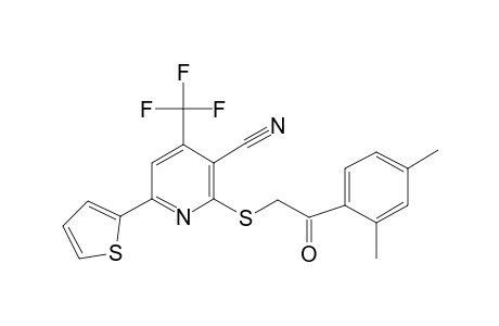 2-[2-(2,4-dimethylphenyl)-2-oxidanylidene-ethyl]sulfanyl-6-thiophen-2-yl-4-(trifluoromethyl)pyridine-3-carbonitrile